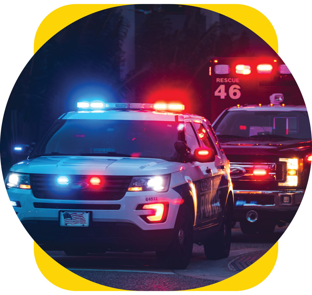Police Car Safety Graphic